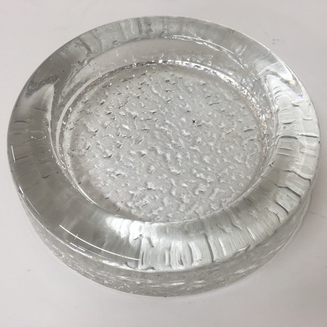 ASHTRAY, Glass Texture - Round